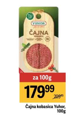 čajna kobasica Yuhor, 100g