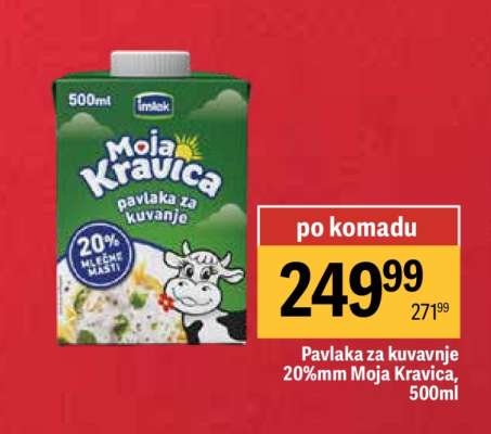 Pavlaka za kuvanje 20 mm Moja kravíca 500ml