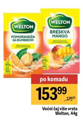 Voćni čaj više vrsta Welton 44g