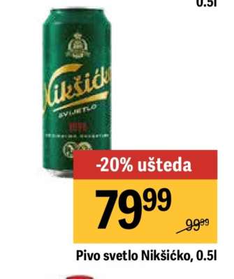 Pivo svetlo Nikšićko 0,5l