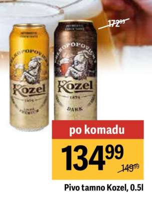 Pivo tamno Kozel, 0.5l