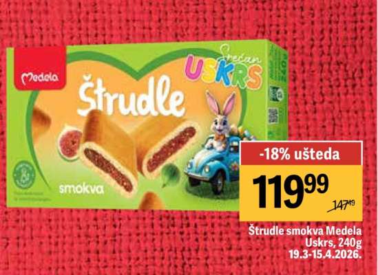 Štrudle smokva Medela Uskrs 240g