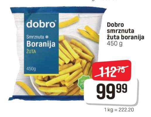 Dobro smrznuta žuta boranija