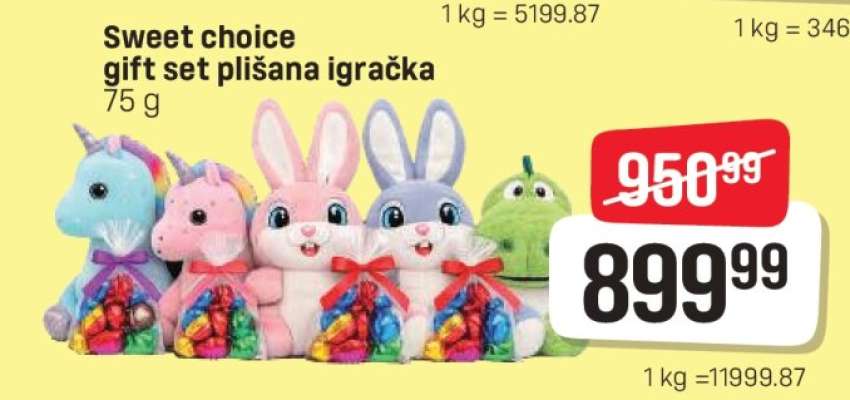 Sweet choice gift set plišana igračka