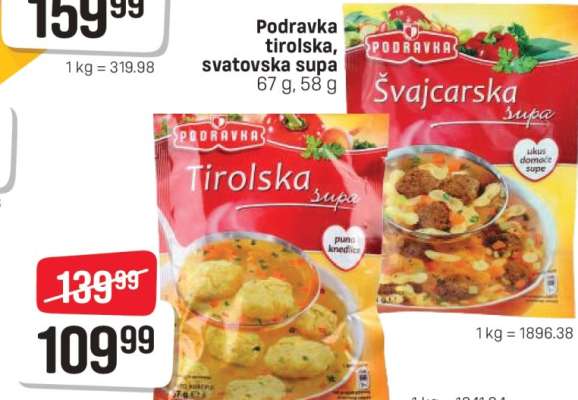 Podravka tirolska, svatovska supa