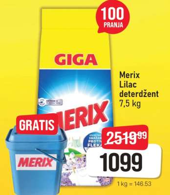 Merix Lilac deterdžent 7,5 kg