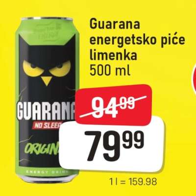 Guarana energetsko piće limenka