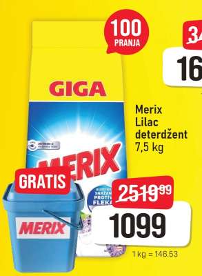 Merix Lilac deterdžent 7,5 kg