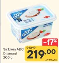 Sir krem ABC Dijamant