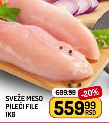 Svěže Meso Pilecí File 1kg