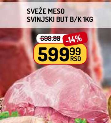 SVEŽE MESO SVINJSKI BUT B/K 1kg