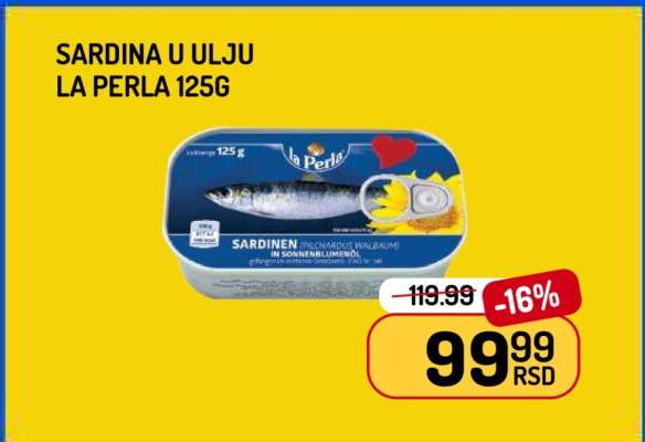 Sardina u ulju La Perla 125g