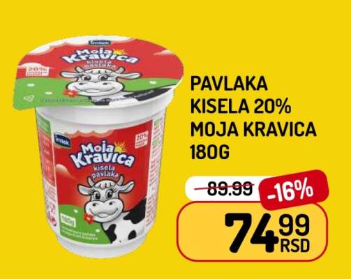 Pavlaka Kisela 20% Moja Kravica 180g