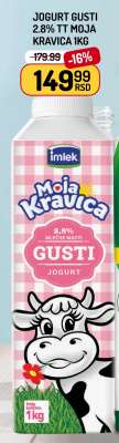 JOGURT GUSTI 2.8% TT MOJA KRAVICA 1kg