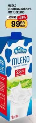 MLEKO DUGOTRAJNO 2,8% MM 1l BELINO