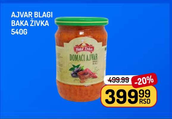 Ajvar Blagi Baka Zivka 540g