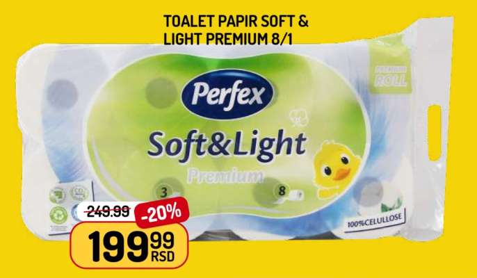 TOALET PAPIR SOFT&LIGHT PREMIUM 8/1
