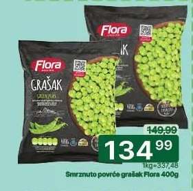 Smrznuto povrće grašak Flora 400g
