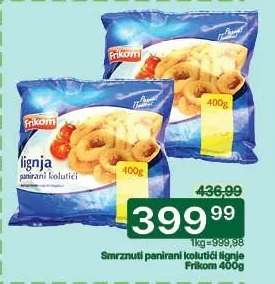Smrznuti panirani kolutići Lignje Frikom 400g