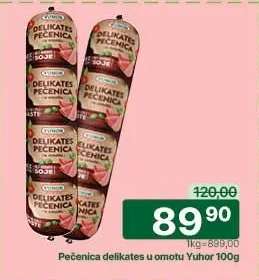 Pečenica delikates u omotu Yuhor 100g