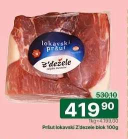Pršut lokavski Z'dežele blok 100g