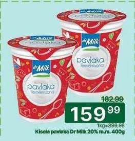 Kisela pavlaka Dr Milk 20% m.m. 400g