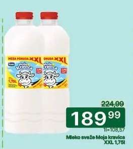 Mleko sveže Moja kravica XXL 1,75l