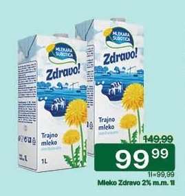 Mleko Zdravo 2% m.m. 1l