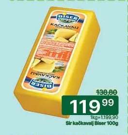 Sir kačkavalj Biser 100g