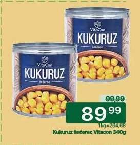 Kukuruz šećerac VitaCon 340g