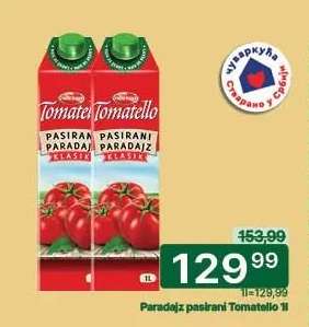 Paradajz pasirani Tomatello 1l