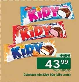 Čokolada mini Kidy 30g