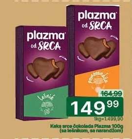 Keks srce čokolada Plazma 100g