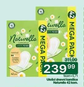 Ulošci dnevni kamilica Naturella 42 kom.