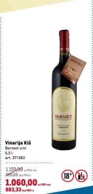 Vinarija Kiš Bermet crni