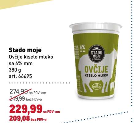 Stado moje Ovčije kiselo mleko