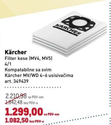 Kärcher Filter kese (MV4, MV5)