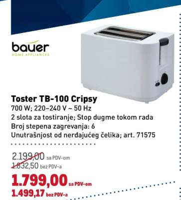 Toster TB-100 Cripsy
