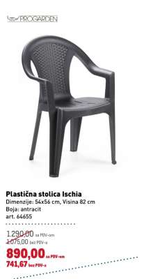 Plastična stolica Ischia