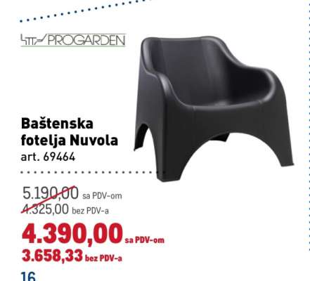 Baštenska fotelja Nuvola