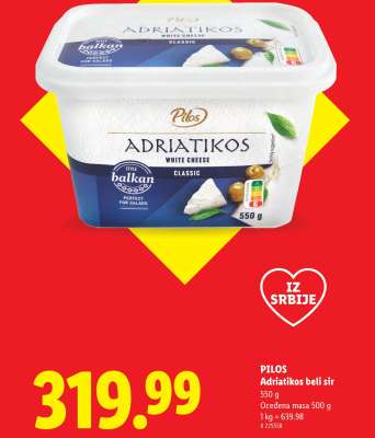 Pilos adriatikos beli sir