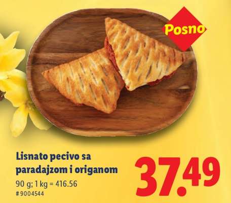 Lisnato pecivo sa paradajzom i origanom