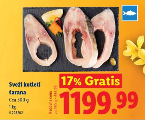 Sveži kotleti šarana