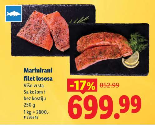 Marinirani filet lososa