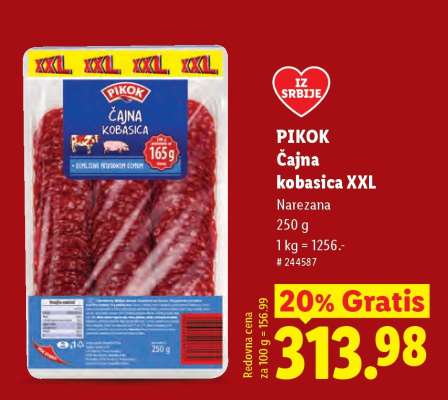 Pikok Čajna kobasica XXL