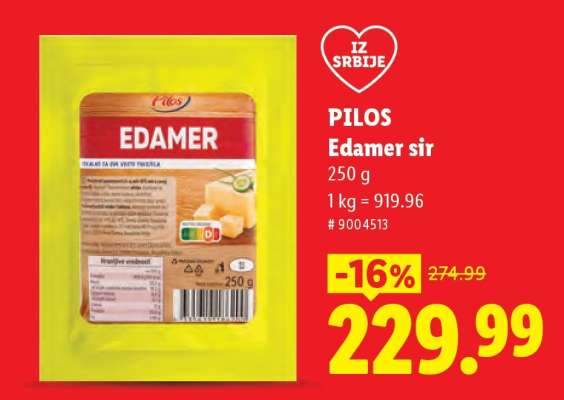 Pilos Edamer sir
