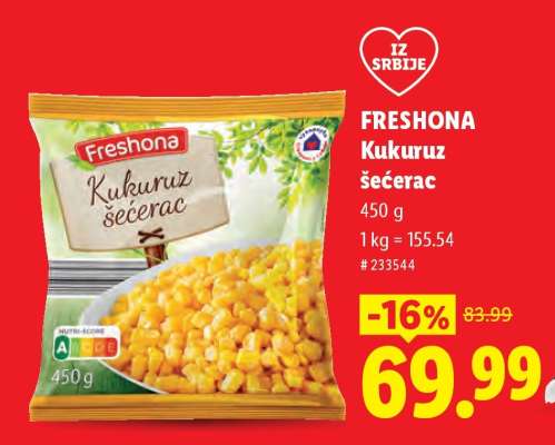 Freshona Kukuruz šećerac