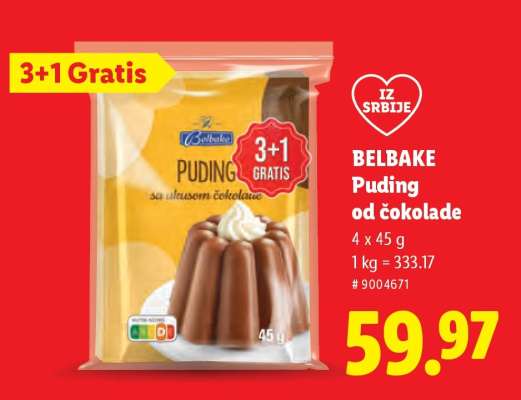 BELBAKE Puding od čokolade