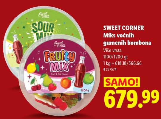 Sweet Corner Miks voćnih gumenih bombona
