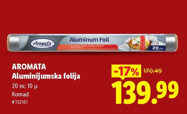 Aromata Aluminiumska folija